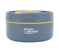 420ml Thermal Cooking Pot,Stainless Steel Vacuum Insulated Food Container,Double Layer Portable Round Shape Thermal Lunch Container for Office Camping (Mutli Colors) (Insulated Style, Deep Sea Blue)