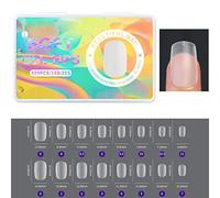 420PC Matte Nail Tips Extension Full Cover Fake Nails Soft X Sculpted Almond Full Cover Press On False Short Clear False Clear Press On Length Artificial Length Square Oval Shape Manicure