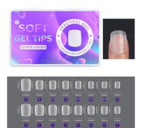 420PC Matte Nail Tips Extension Full Cover Fake Nails Soft X Sculpted Almond Full Cover Press On False Short Clear False Clear Press On Length Artificial Length Square Oval Shape Manicure