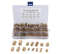 420Pcs Brass Female Threaded Embedded Nut Set M2 M3 M4 M5, Heat - Resistant Rust - Proof Fastening Nuts for Smartphone, Laptop, Plastic Housing and Electronics Assembly