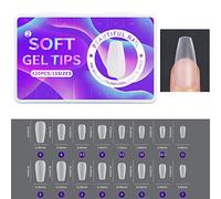 420pcs Full Cover Sculpted Nail Tips Clear Short Round Square Almond Fake Fake Nails Supplies Manicure False False Press On Length Artificial Tips Length Square Oval Shape Manicure