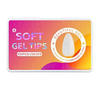 420PCS Soft Gel Tips Full Cover False Nails Press On Fake for Soak Off Nail Extensions Art Tool