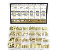 421 Pieces M2.5 M3 M4 Male Female Hex Brass Standoffs Spacers Screws Nuts Kit, Kindroufly Brass Standoffs Assortment Kit for PCB Motherboard