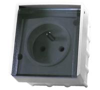 421 WHITE NT 1X Z/U SOCKET WITH LAMBDASA SMOKE FLAP GNH-1LZ/00/D