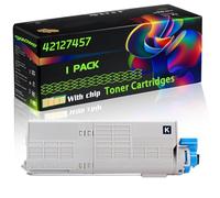 42127457 Compatible for Okidata OKI Toner Cartridges with Chip C5250 C5450 C5450dn C5450n Printers (1 Pack Black)