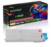 42127457 Compatible for Okidata OKI Toner Cartridges with Chip C5250 C5450 C5450dn C5450n Printers (1 Pack Magenta)