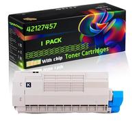 42127457 Compatible for Okidata OKI Toner Cartridges with Chip C5540 C5510 C5450 C5250 C5540 MFP C5510 Printers (1 Pack Black)