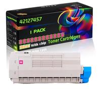 42127457 Compatible for Okidata OKI Toner Cartridges with Chip C5540 C5510 C5450 C5250 C5540 MFP C5510 Printers (1 Pack Magenta)