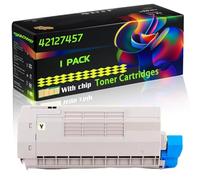 42127457 Compatible for Okidata OKI Toner Cartridges with Chip C5540 C5510 C5450 C5250 C5540 MFP C5510 Printers (1 Pack Yellow)