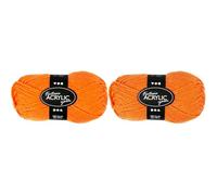 421709 50g 80m Neon Orange - Acrylic Double Knit Wool (Pack of 2)