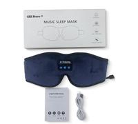 422 Store Bluetooth Music Sleep Mask, Wireless Built-in Headphones, 100% Light Blocking, Ultra Soft Comfort for Travel and Relaxation (Blue)