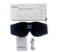 422 Store Bluetooth Music Sleep Mask, Wireless Built-in Headphones, 100% Light Blocking, Ultra Soft Comfort for Travel and Relaxation (Black)