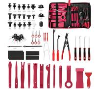 423Pcs Auto Trim Removal Tool, Panel Door Radio Fastener Terminal Removal Tool Kit Auto Push Pin Bumper Retainer Clip Set Pry Tool Repair Kit with Storage Bag for Car Door Panel Dashboard Removal