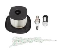4241 140 4400 Air Filter Kit with Fuel Filter Spark Plug Pull Cord, Replacement for Stihl BG86C BG86 SH86 SH86C BG56 BG66 Leaf Blower, 4241 140 4403 Air Filter