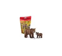 42473n Grizzly bear mother with cub Wild Life Toy Playset for children aged 3-8 Years