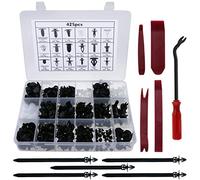 425 Pcs 18 Sizes Car Body Trim Clips with Fastener Remover, Fixget Bumper Screw Snap Rivets Clip Set Push Pin Rivets Set (Car Clips)