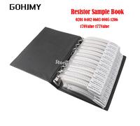 4250PCS 8500PCS 8850PCS 0201 0402 0603 0805 1206 GOHJMY Resistor Sample blank Book 1% SMD Assorted Kit 10K 100K 200K 1K 1R 100R