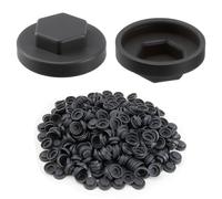 425Pcs Black Hex Roofing Screw 16mm Coverage Cover Caps M8 Hex Plastic Caps for Metal Roofing Screws Cladding Furniture and DIY Projects Universal Hex Nut Covers 8mm Recess
