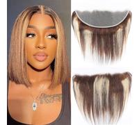 427 Highlight Blonde 13x4 Lace Frontal Closure Straight Human Hair Transparent Lace Frontal Ear To Ear Blonde Brazilian Virgin Human Hair Extension for Women 14 Inch