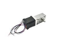 42BY 12V Stepping Geared Motors 24V DC Worm Stepper Gear electronic starter Self-locking Gearbox Worm Reduction Speed Reducer MQXFCZUX(Ratio 1-49,Package B)