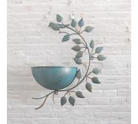 Planter Blue Metal Garden Planter 47x37x15cm Quirky Outdoor Decorative Pot Large