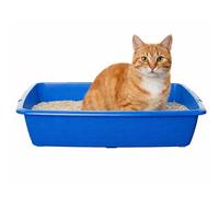 42Cm Cat Litter Tray 6L Capacity Pet Litter Box Tough & Durable Easy Clean Hygienic Design Assorted Colours