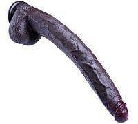 42cm Giant Massive Extra Large Dildo,Big Realistic,Dual Density | huge,long,xxl,silicone,soft,black,bbc,suction,anal dildo,real feel,women,lesbian,men,gay