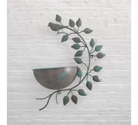 Metal Garden Planter 42CM Green Weatherproof Outdoor Flower Pot for Patio Large