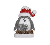 42cm Penguin Christmas Tabletop Figures Window Wall Door Holiday Home Xmas Glitter Foam Showpiece Decorations, Red