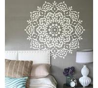 42cm Round Flower Mandala Stencils For Walls Templates To Paint Decorate Reusable Decor Painting On The Wall Template Brick Size Putty Washing Machine Portable Furniture