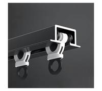 42ft Black Ceiling Track Set - Recessed Shower & Privacy Rail for Open Spaces, Modern Design, Easy Installation, Smooth Functionality, Durable Sliding System