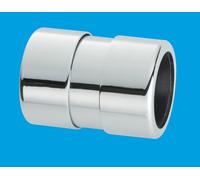 42G-CB Chrome Plated Brass Compression Straight Connector 1.5" McAlpine Silver One Size