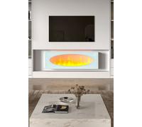 42inch Freestanding Electric Fireplace with Remote Living and Home White One Size