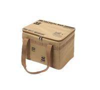 42L Camping Equipment Bag - Robust, Foldable Kitchen Box, Organisation for Travel, Sports, Home and Commuting, Strong Reusable Handles, Large Storage Volume | Use the Food, khaki, Siehe Beschreibung