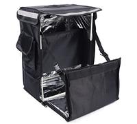 42L Food Delivery Backpack, 18.11 x 12.99 x 9.05Inch Hot Food Delivery Bag Insulated, Collapsible Cooler Bag, 2-3H Insulation Time for Cold and Hot Food, Pizza, Restaurant, Eats Delivery (Black)