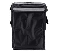 42L Food Delivery Backpack with Reflective Strip Insulated Delivery Bag for Cold Hot Food Leakproof Takeaway Backpack Waterproof Rucksack Foldable Pizza Delivery Bag for Restaurant, 32x23x46cm, Black