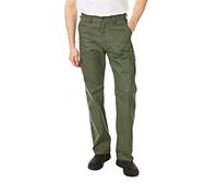 (42L, Khaki Green) Lee Cooper Mens Plain Cargo Trousers