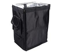 42L Large Capacity Food Delivery Insulated Bags Pizza Takeaway Thermal BBQ Bag Backpack Take Away Courier Rucksack Oxford Cloth for takeout workers and various restaurants or private picnics (Black)