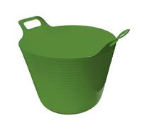42L LARGE FLEXI Tubs Flexible Colour Bucket Storage Garden Pet Food Horse Feed Trug UK (Green)