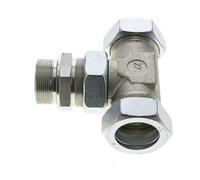 42L & M48x2 Zink plated Steel T-Shape Tee Cutting Fitting with Male Threads 160 bar Adjustable ISO 8434-1