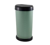 42L METAL EFFECT MATTE SAGE GREENFINISH Stylish, Modern Design & Flat Back Space Saving Shape. Touch Lid Mechanism With Removable Bin Bag Retaining Ring. Ideal For The Kitchen, Office or Bathroom