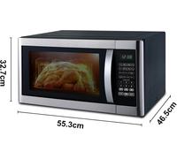 Countertop Microwave oven with Easy Clean Grey Cavity Grill 1100W 42L Easy Clean