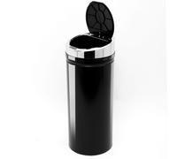 HOMCOM 42L Sensor Bin for Kitchen Waste Automatic Dustbin Motion Detection Dustbin Stainless Steel Rubbish Can with Bucket, Black