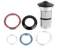 42mm 52mm Bicycle Headset CNC 1 1/8 1 1/2 Tapered Tube Fork Angular Contact Bearing High Performance Durable Bike Headset for Road Bicycle Aluminum Alloy Anodized Black