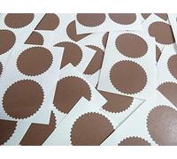 42mm Serrated Edge, Bronze, Certificate Wafer Company Seal Labels, Stickers for Embossing, Awards & Rewards