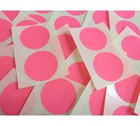 42mm Serrated Edge, Magenta, Certificate Wafer Company Seal Labels, Stickers for Embossing, Awards & Rewards