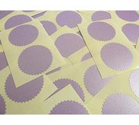 42mm Serrated Edge, Pearlescent Purple, Certificate Wafer Company Seal Labels, Stickers for Embossing, Awards & Rewards