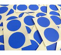 42mm Serrated Edge, Royal Blue, Certificate Wafer Company Seal Labels, Stickers for Embossing, Awards & Rewards