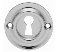42mm Standard Keyhole Profile Escutcheon Rounded Ridge Polished Chrome