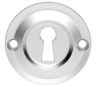42mm Standard Keyhole Profile Escutcheon Rounded Ridge Satin Chrome